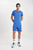 DeFactoFit Slim Fit Dar Kesim Bisiklet Yaka Baskılı Kısa Kollu Sporcu Tişört B5019AX24SPBE169