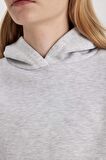 DeFacto Boxy Fit Kapüşonlu Kalın Basic Düz Sweatshirt B8570AX24SPGR210