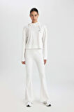 DeFactoFit Flare Fit İspanyol Paça Standart Boy Ribana Pantolon B9023AX24SMER105