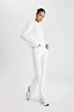 DeFactoFit Flare Fit İspanyol Paça Standart Boy Ribana Pantolon B9023AX24SMER105