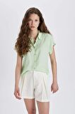 DeFacto Regular Fit Basic Düz Kısa Kollu Gömlek N7819AZ24SPGN1139