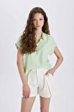 DeFacto Regular Fit Basic Düz Kısa Kollu Gömlek N7819AZ24SPGN1139