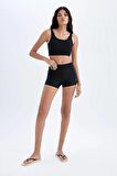 DeFactoFit Slim Fit Dar Kesim Sporcu Deniz Şortu B6397AX24HSBK81