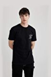 DeFacto Slim Fit Dar Kesim Bisiklet Yaka Baskılı Kısa Kollu Tişört C2132AX24SMBK81