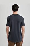 DeFacto %100 Pamuk Slim Fit Dar Kesim Bisiklet Yaka Baskılı Kısa Kollu Tişört C2131AX24SMAR231