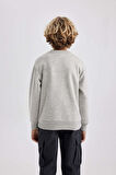 DeFacto Erkek Çocuk Bisiklet Yaka Basic Düz Sweatshirt B7772A8NSGR310
