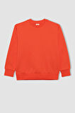 DeFacto Erkek Çocuk Bisiklet Yaka Basic Düz Sweatshirt B7772A8NSOG594