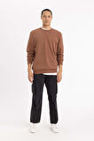 Regular Fit Bisiklet Yaka Sweatshirt