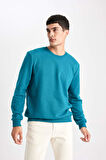Regular Fit Bisiklet Yaka Sweatshirt