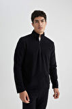 Regular Fit Yarım Fermuarlı Sweatshirt
