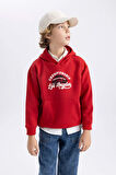 DeFacto Erkek Çocuk Baskılı Kanguru Cepli Kapüşonlu Sweatshirt B7821A8NSBR66