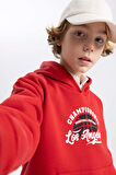 DeFacto Erkek Çocuk Baskılı Kanguru Cepli Kapüşonlu Sweatshirt B7821A8NSBR66