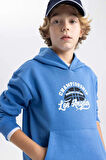 DeFacto Erkek Çocuk Baskılı Kanguru Cepli Kapüşonlu Sweatshirt B7821A8NSBE124