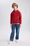 DeFacto Erkek Çocuk Basic Düz Kapüşonlu Sweatshirt B7773A8NSBR66