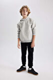 DeFacto Erkek Çocuk Basic Düz Kapüşonlu Sweatshirt B7773A8NSGR210