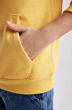 DeFacto Erkek Çocuk Basic Düz Kapüşonlu Sweatshirt B7773A8NSYL275