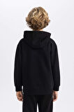 DeFacto Erkek Çocuk Basic Düz Kapüşonlu Sweatshirt B7773A8NSBK81
