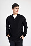 DeFacto Loose Fit Balıkçı Yaka Selanik Kumaş Kazak B9706AX24AUBK81