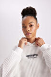 DeFactoFit Oversize Geniş Kalıp Kapüşonlu Kapitone Sporcu Sweatshirt B4599AX24SPWT80