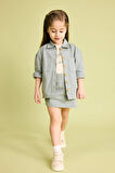 DeFacto Kız Bebek Cepli Gabardin Uzun Kollu Gömlek B9654A524SPGN1102