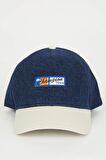 Erkek Çocuk Etiket Baskılı Jean Beyzbol Basketbol Şapkası