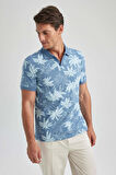DeFacto Modern Fit Polo Yaka Baskılı Kısa Kollu Tişört B0599AX23HSBE88