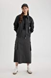 DeFacto Kargo Fit Gabardin Uzun Boy Etek B9219AX24SPAR15