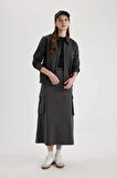 DeFacto Kargo Fit Gabardin Uzun Boy Etek B9219AX24SPAR15