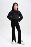 DeFacto Kız Çocuk Relax Fit Bisiklet Yaka Ribana Uzun Kollu Tişört C3350A824SPBK81