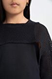 DeFacto Kız Çocuk Relax Fit Bisiklet Yaka Ribana Uzun Kollu Tişört C3350A824SPBK81