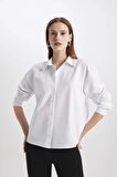 DeFacto Oversize Geniş Kalıp Oxford Uzun Kollu Gömlek C3223AX24SPWT34
