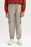 DeFacto Erkek Çocuk Kargo Jogger Paça Paraşüt Pantolon B2589A823AUBG403