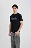 DeFacto Regular Fit Bisiklet Yaka Baskılı Kısa Kollu Tişört B8483AX24SMBK81