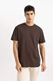 DeFacto New Regular Fit Bisiklet Yaka Basic Düz %100 Pamuk Kısa Kollu Tişört V7699AZ24SPBN407