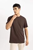 DeFacto New Regular Fit Bisiklet Yaka Basic Düz %100 Pamuk Kısa Kollu Tişört V7699AZ24SPBN407