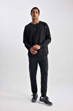 DeFactoFit Standart Fit Bisiklet Yaka Skuba Dalgıç Kumaş Sporcu Sweatshirt C2311AX24SPAR231
