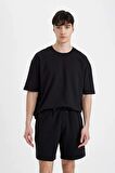 DeFacto Regular Fit Düz Paça Basic Düz Şort B8672AX24SMBK81