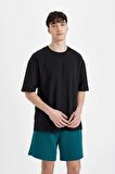 DeFacto Regular Fit Düz Paça Cepli Basic Düz Şort B8672AX24SMGN1211