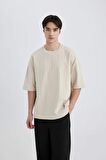 DeFacto Loose Fit Bisiklet Yaka Kısa Kollu Tişört C0148AX24SMBG757
