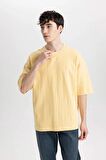 DeFacto Loose Fit Bisiklet Yaka Kısa Kollu Tişört C0148AX24SMYL506