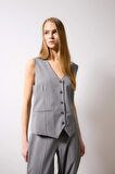 DeFacto Long Fit Blazer Yelek C2573AX24SPGR28