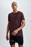 Defacto Fit Slim Fit Bisiklet Yaka Baskılı Sporcu Tişört X6142AZ23AUBR464