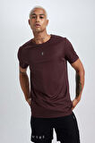 Defacto Fit Slim Fit Bisiklet Yaka Baskılı Sporcu Tişört X6142AZ23AUBR464