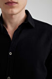 DeFacto Slim Fit Dar Kesim Pamuklu Basic Düz Uzun Kollu Gömlek A4644AX23AUBK81
