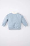 Erkek Bebek Regular Fit Gömlek Yaka Slogan Baskılı Sweatshirt Kumaşı Sweatshirt