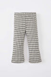 Kız Bebek Flare Fit Kareli Beli Lastikli Pantolon	