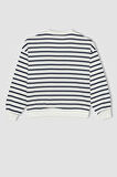 Kız Çocuk Çizgili Bisiklet Yaka Sweatshirt