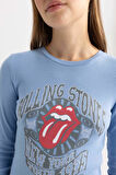 Coool Rolling Stones Fitted Fitilli Kaşkorse Uzun Kollu Tişört