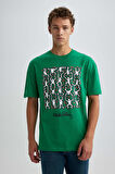 DeFacto Keith Haring Comfort Fit Bisiklet Yaka Baskılı Tişört A7887AX23AUGN1037