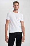DeFacto Slim Fit Bisiklet Yaka Tişört B4375AX23SPWT32